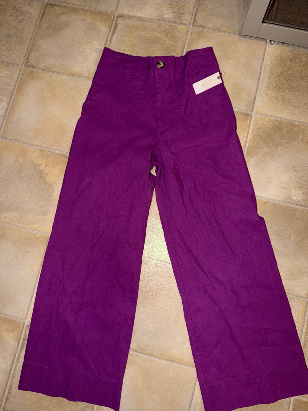 Anthropologie womems Wide-Leg Pants in Deep Purple NWT